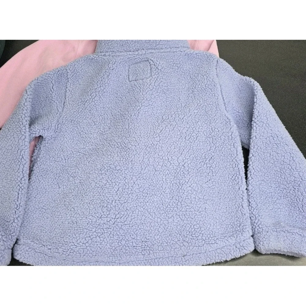 2pc OshKosh B'gosh Girls Purple Pink Fleece Zip Hoodie Jacket Pockets 6/6x‎